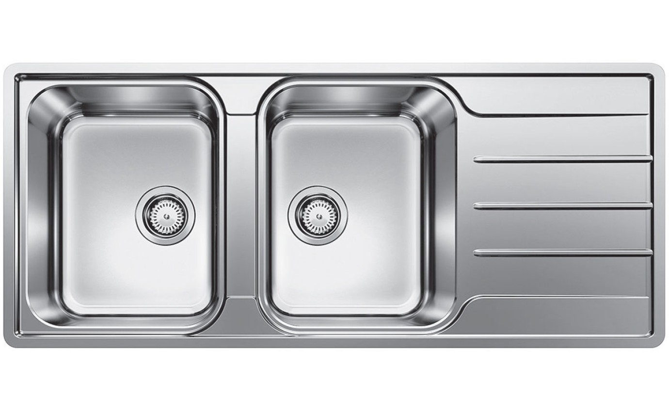 Blanco Double Bowl Sink with Drainer LEMIS8SLIFK5