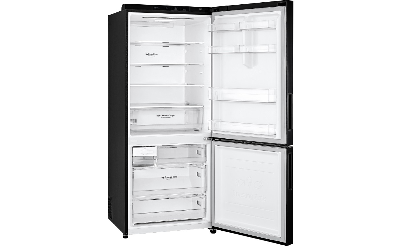 LG 420L Bottom Mount Fridge (Black Stainless Steel) GB455BTL