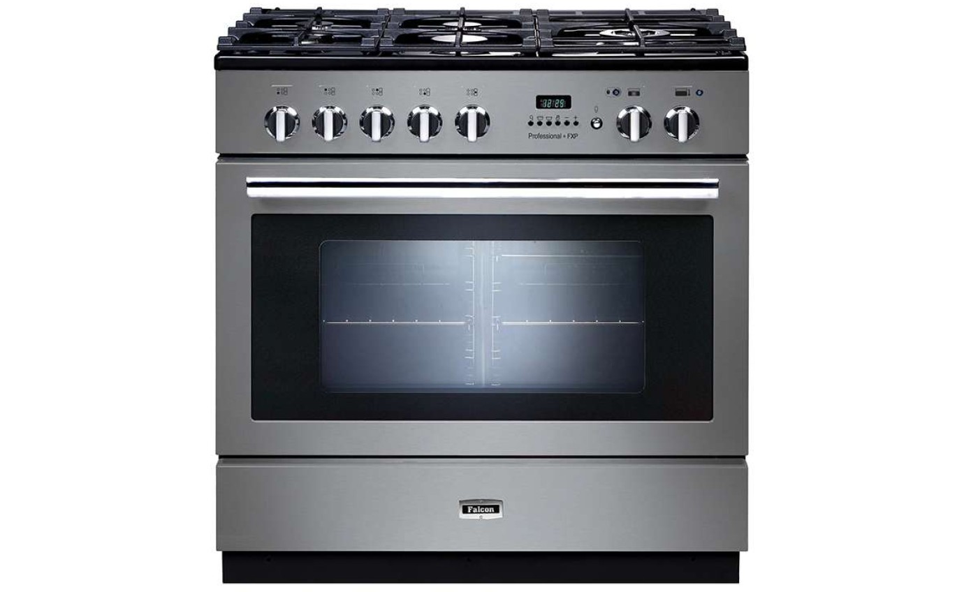 Falcon Professional FXP 90CM Slate & Chrome Pyrolytic Dual Fuel Range Cooker PROP90FXPDFSLCH