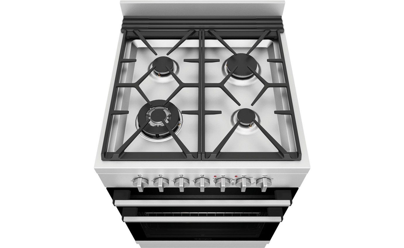 Westinghouse 60cm Dual Fuel Freestanding Cooker WFE612SC