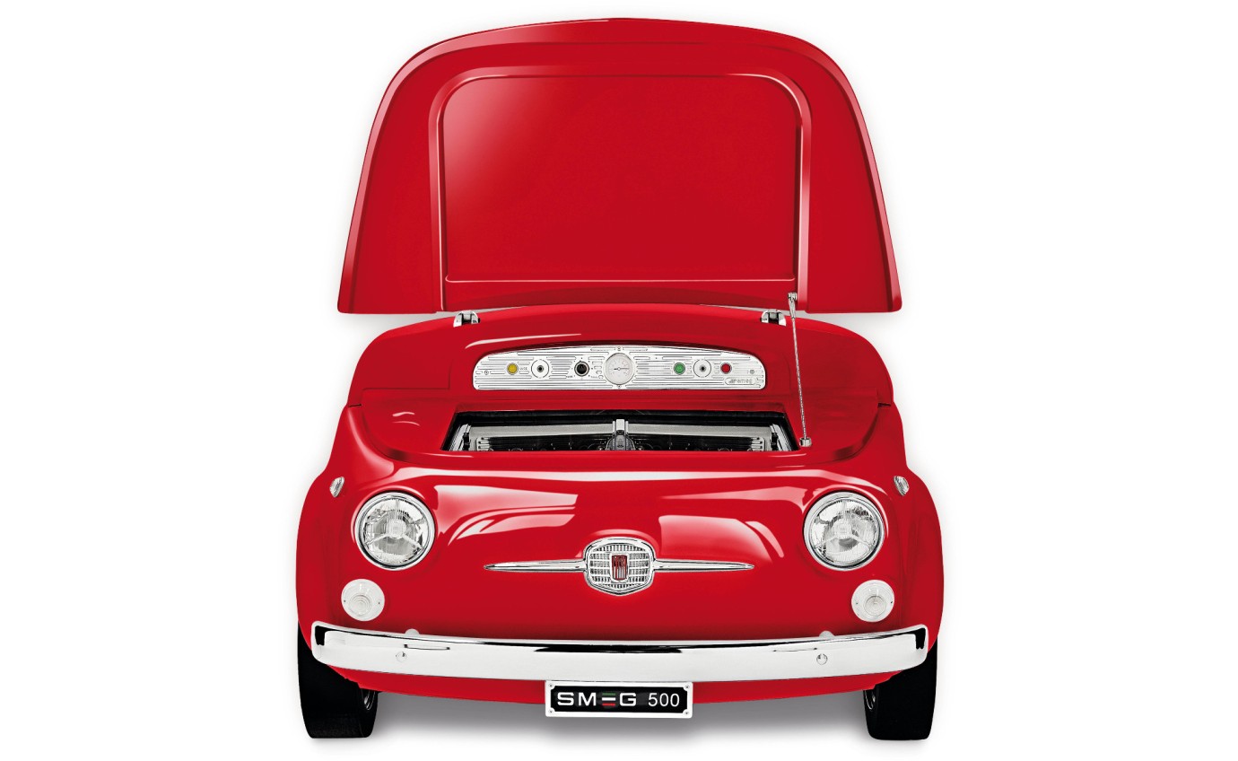 Smeg 100L Exclusive Fiat 500 Design Refrigerator (Red) SMEG500R