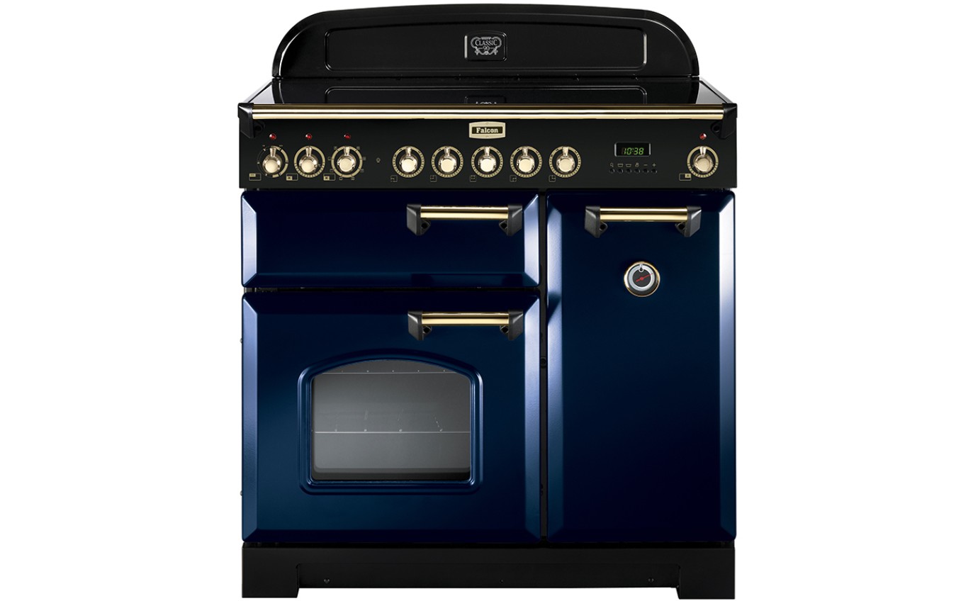 Falcon Classic Deluxe 90cm Induction Cooker Royal Blue / Brass CDL90EIRBBR