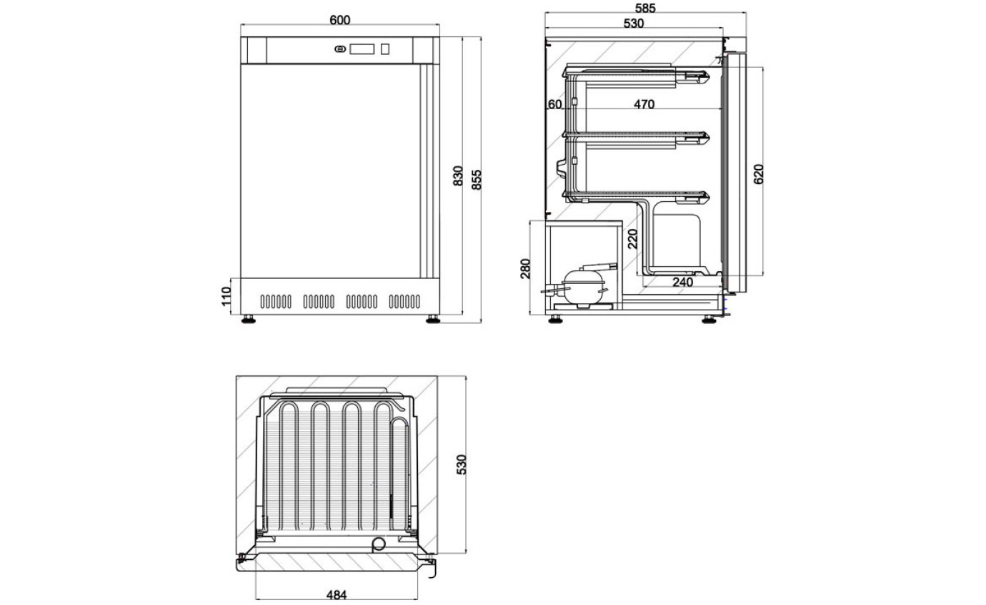 Husky 115L Single Solid Door Commercial Freezer FSS2HSDHT