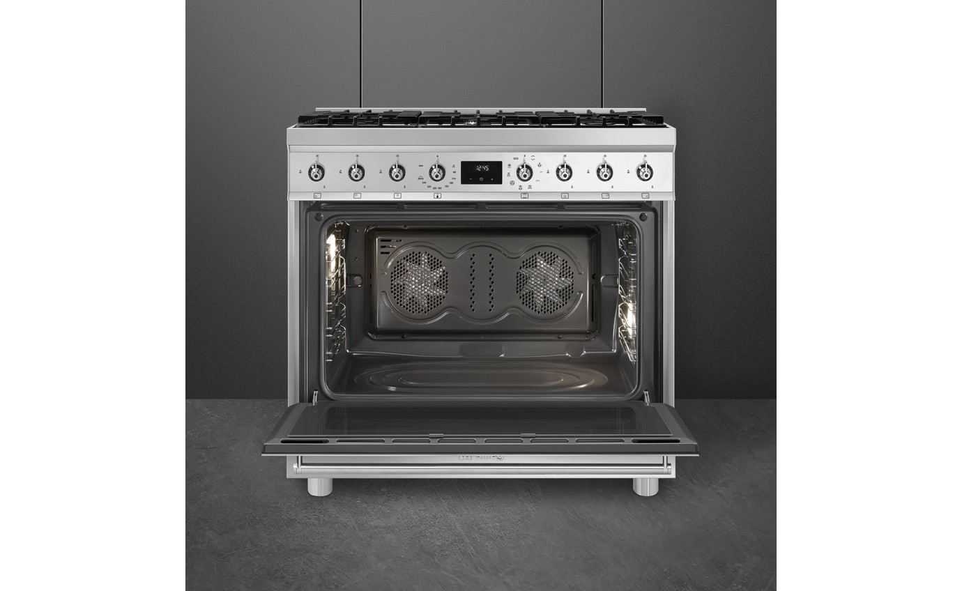 Smeg 90cm Freestanding Dual Fuel Oven/Stove CSP9GMXA2