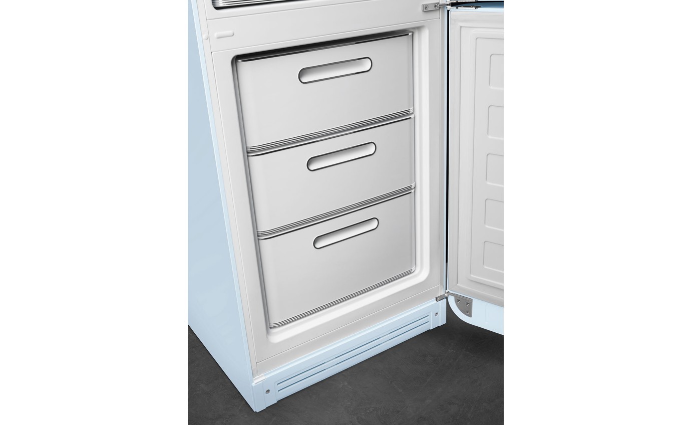 Smeg 331L 50s Style Retro Bottom Mount Fridge (Pastel Blue) FAB32RPB5AU