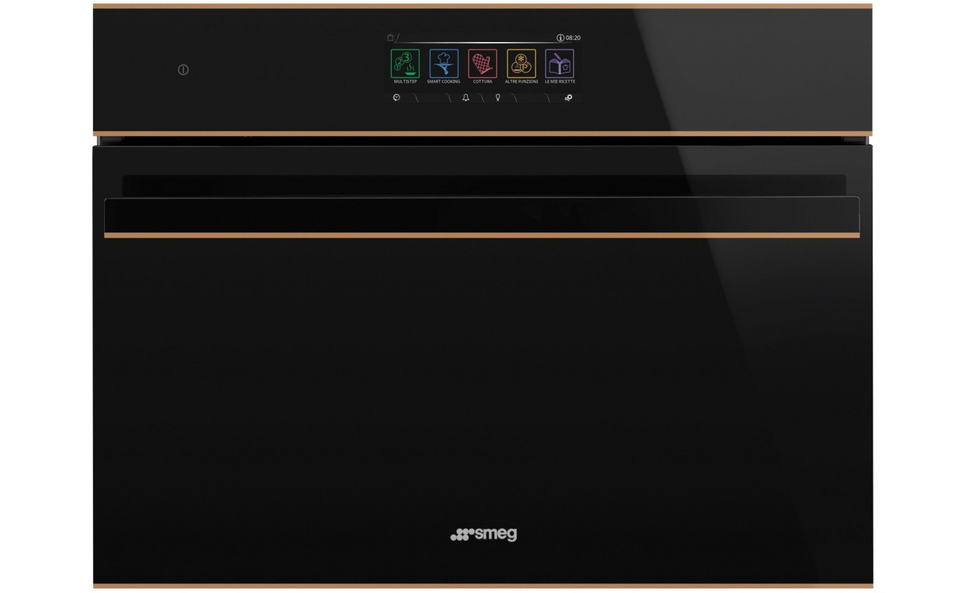 Smeg 45cm Dolce Stil Novo Omnichef Black - Copper Trim SOA4606WAPNR