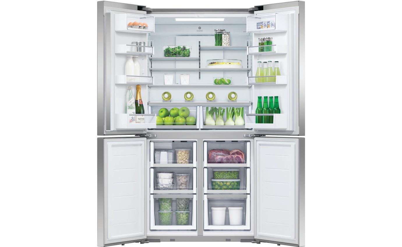 Fisher & Paykel 538L Series 7 Quad Door Refrigerator Freezer, Ice & Water RF605QDUVX2