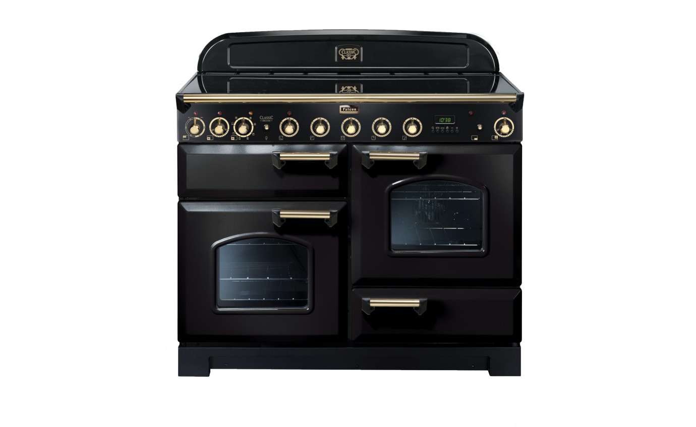 Falcon 110cm Induction Freestanding Cooker - Black/Brass CDL110EIBLBR