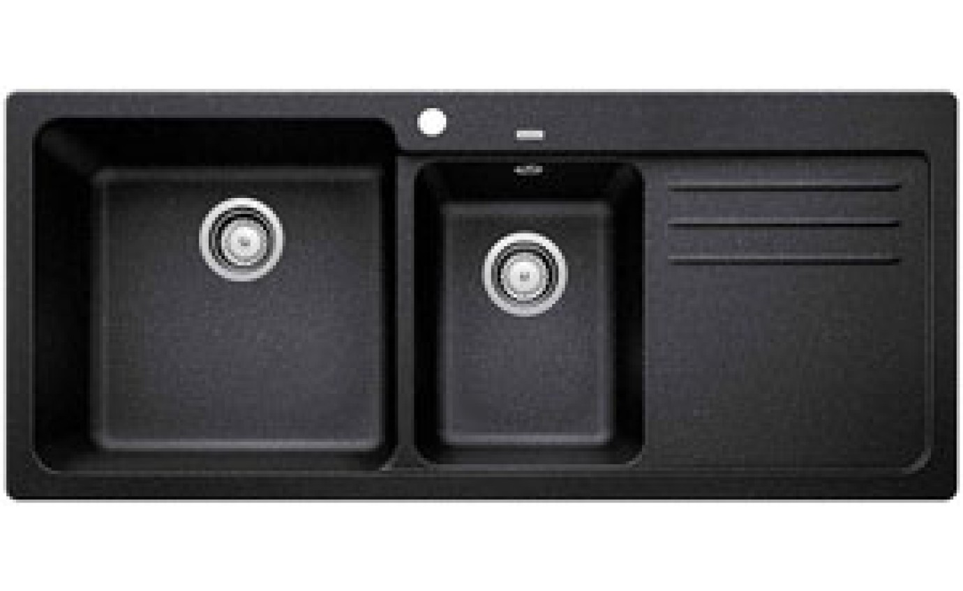 Blanco Double Bowl Sink with Drainer - Rock Grey NAYA8SGK5