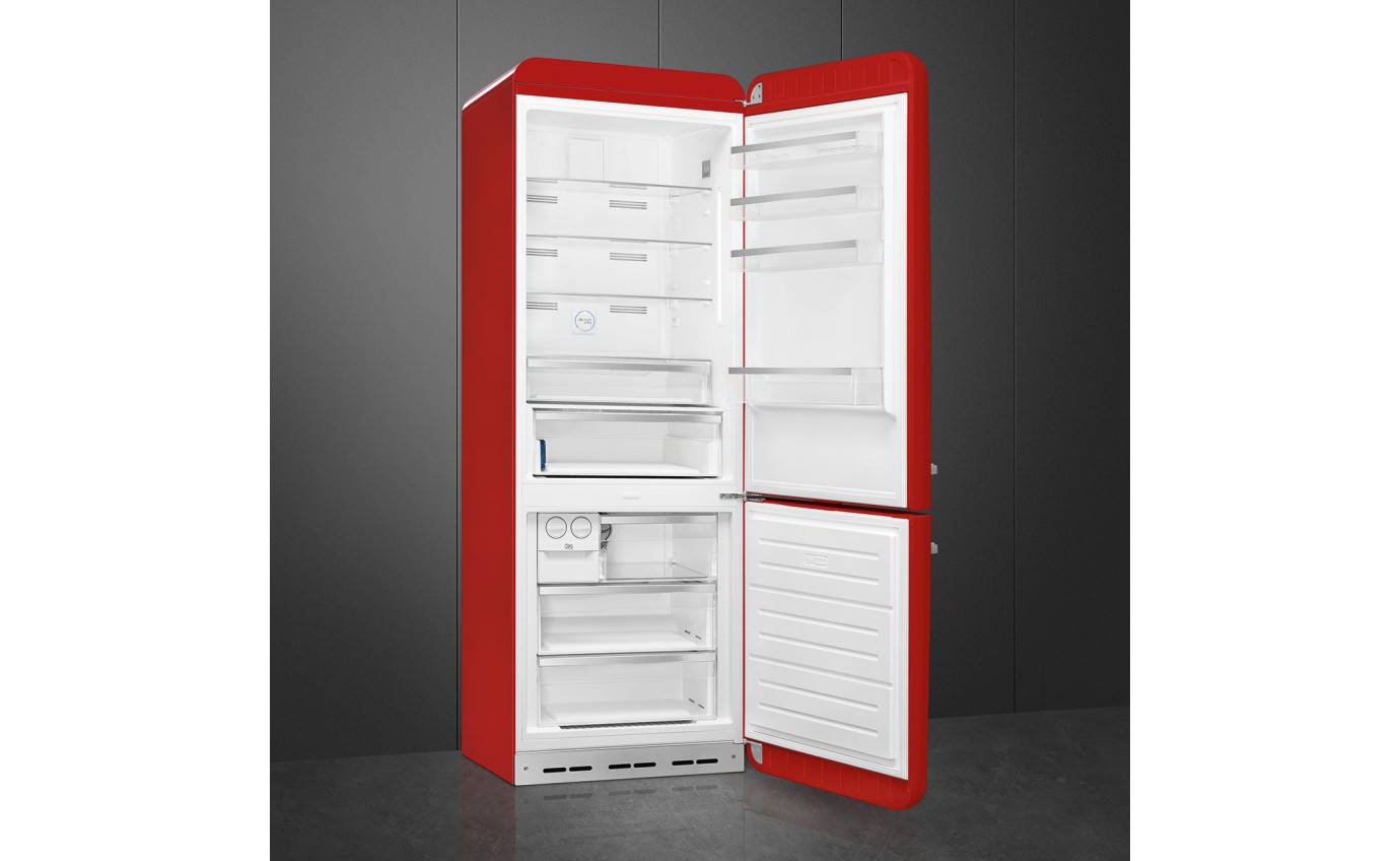 Smeg 481L 50s Style Retro Bottom Mount Fridge (Red) FAB38RRD5AU