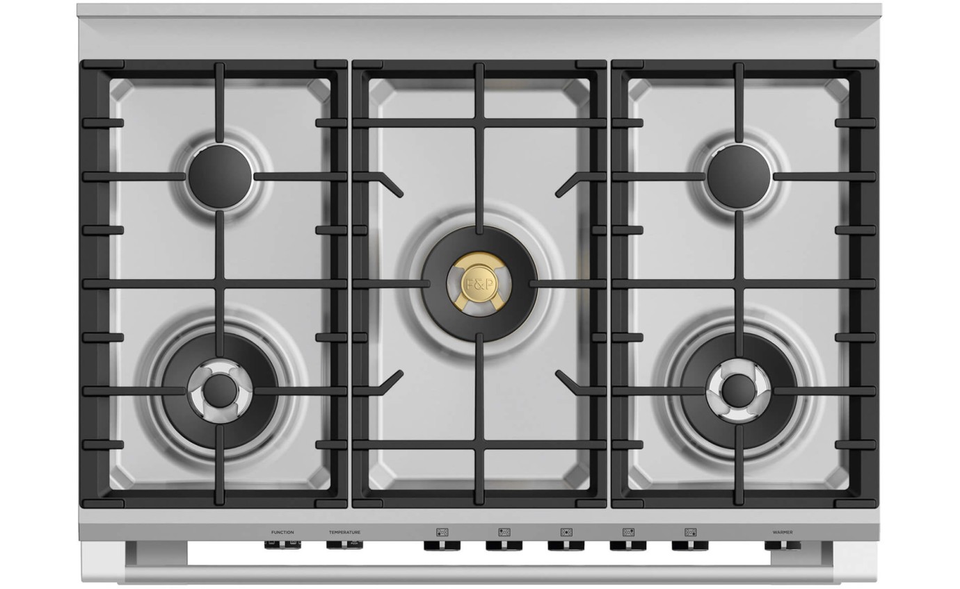 Fisher & Paykel 90cm Series 9 Classic 5 Burner Dual Fuel Pyrolytic Cooker OR90SCG6B1