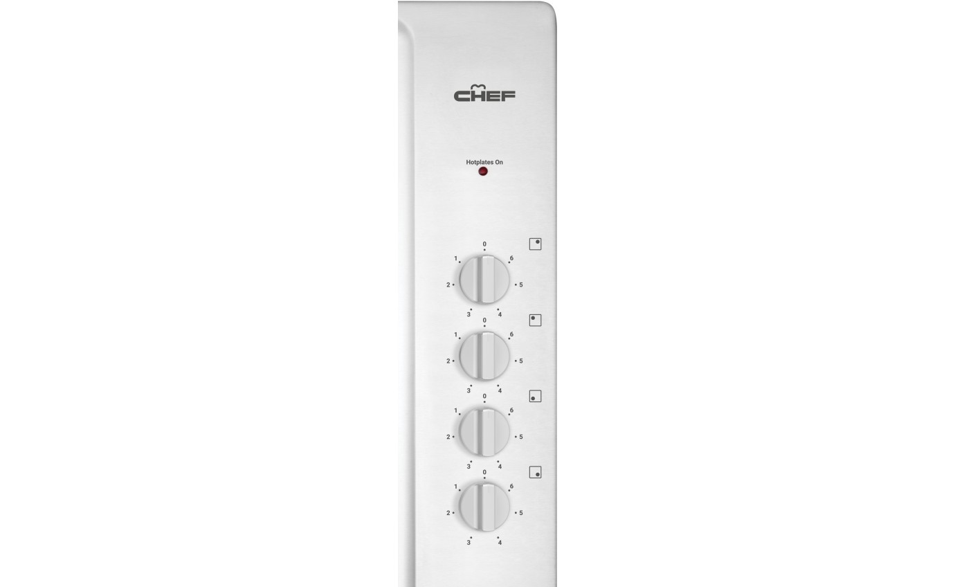 Chef 60cm 4 Zone Electric Solid Cooktop CHS642SB