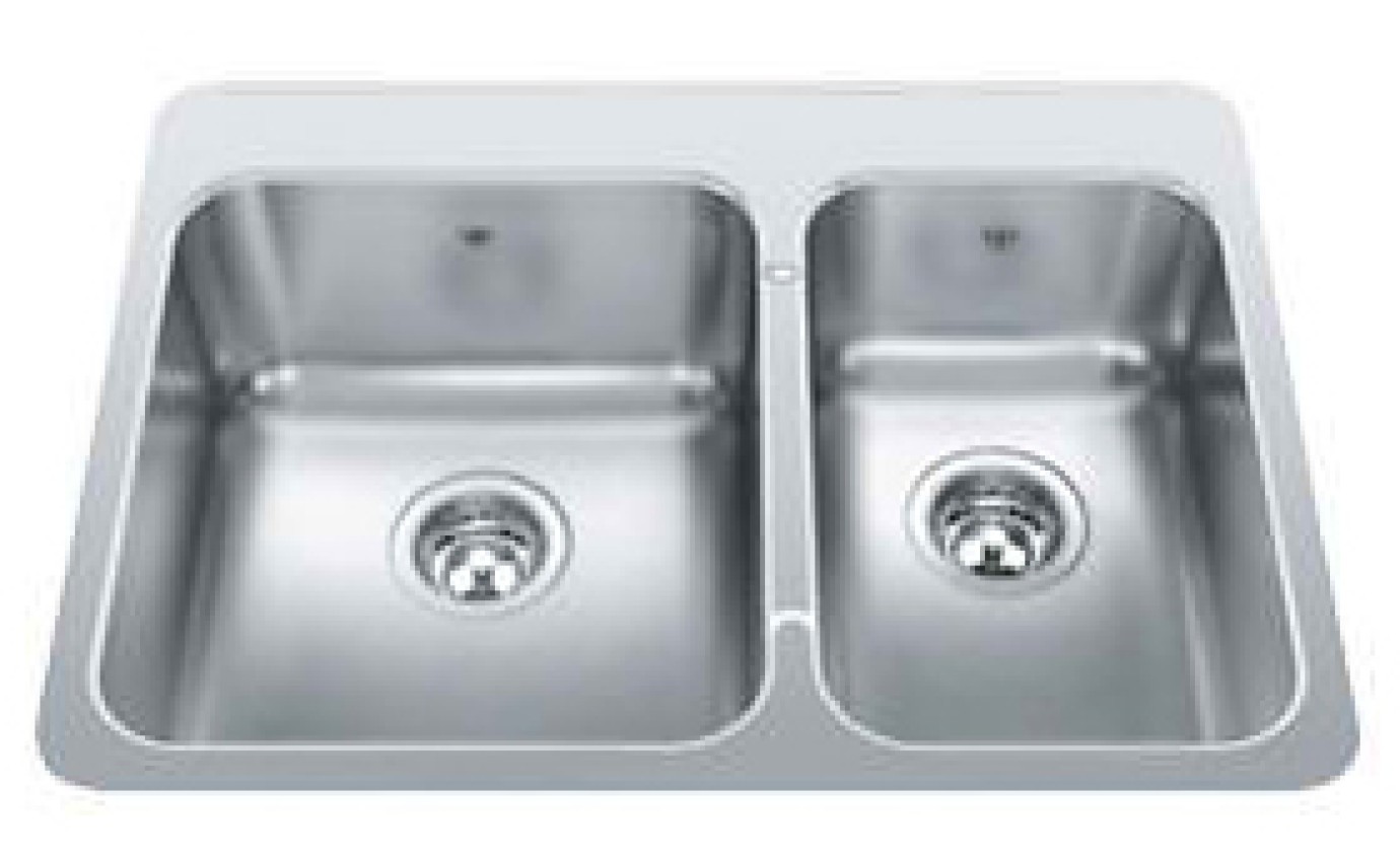 franke Steel Queen Double Bowl Sink SQX620CRT