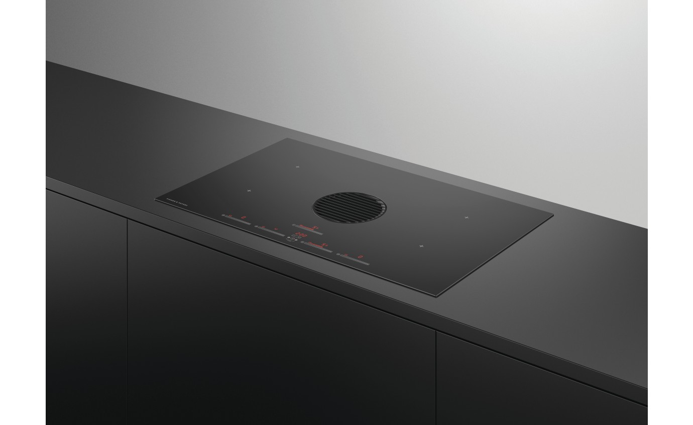 Fisher & Paykel 83cm Series 9 4 Zone Induction Cooktop with Integrated Ventilation CID834DTB4