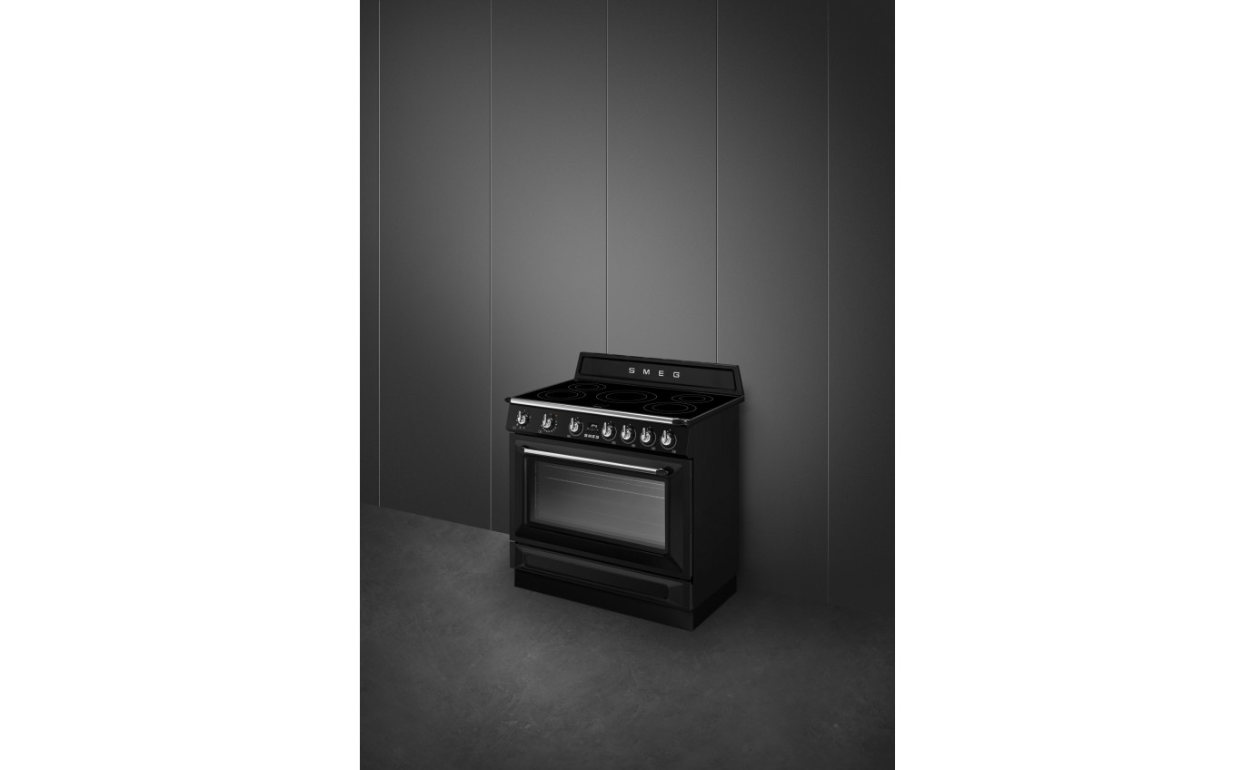 Smeg 90cm Victoria Induction Cooker 5 Zones 9 Functions Black TR90IMBL