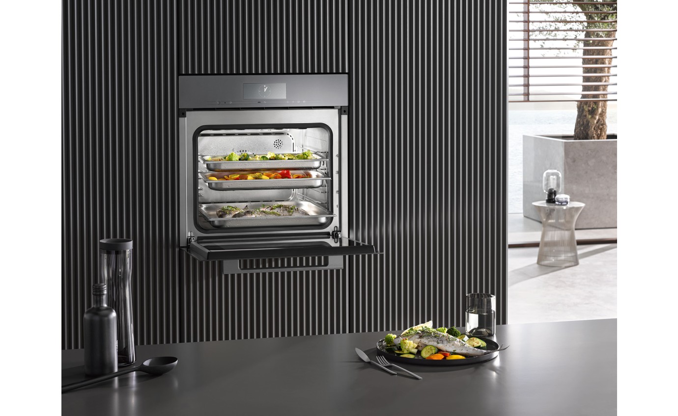Miele 45cm PureLine Combi Steam Oven with HydroClean - Clean Steel DGC7840HCCS