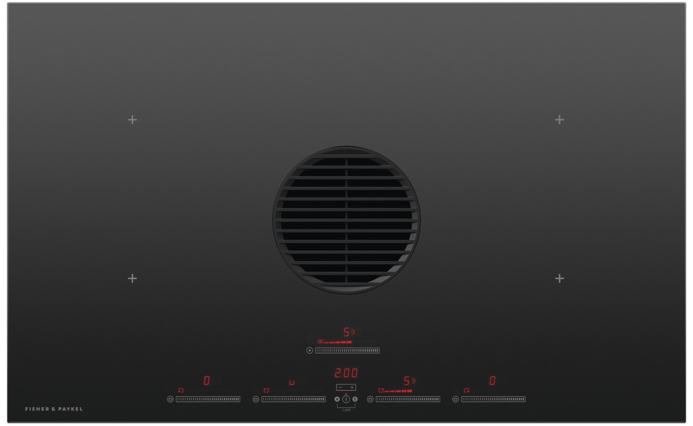 Fisher & Paykel 83cm Series 9 4 Zone Induction Cooktop with Integrated Ventilation CID834DTB4