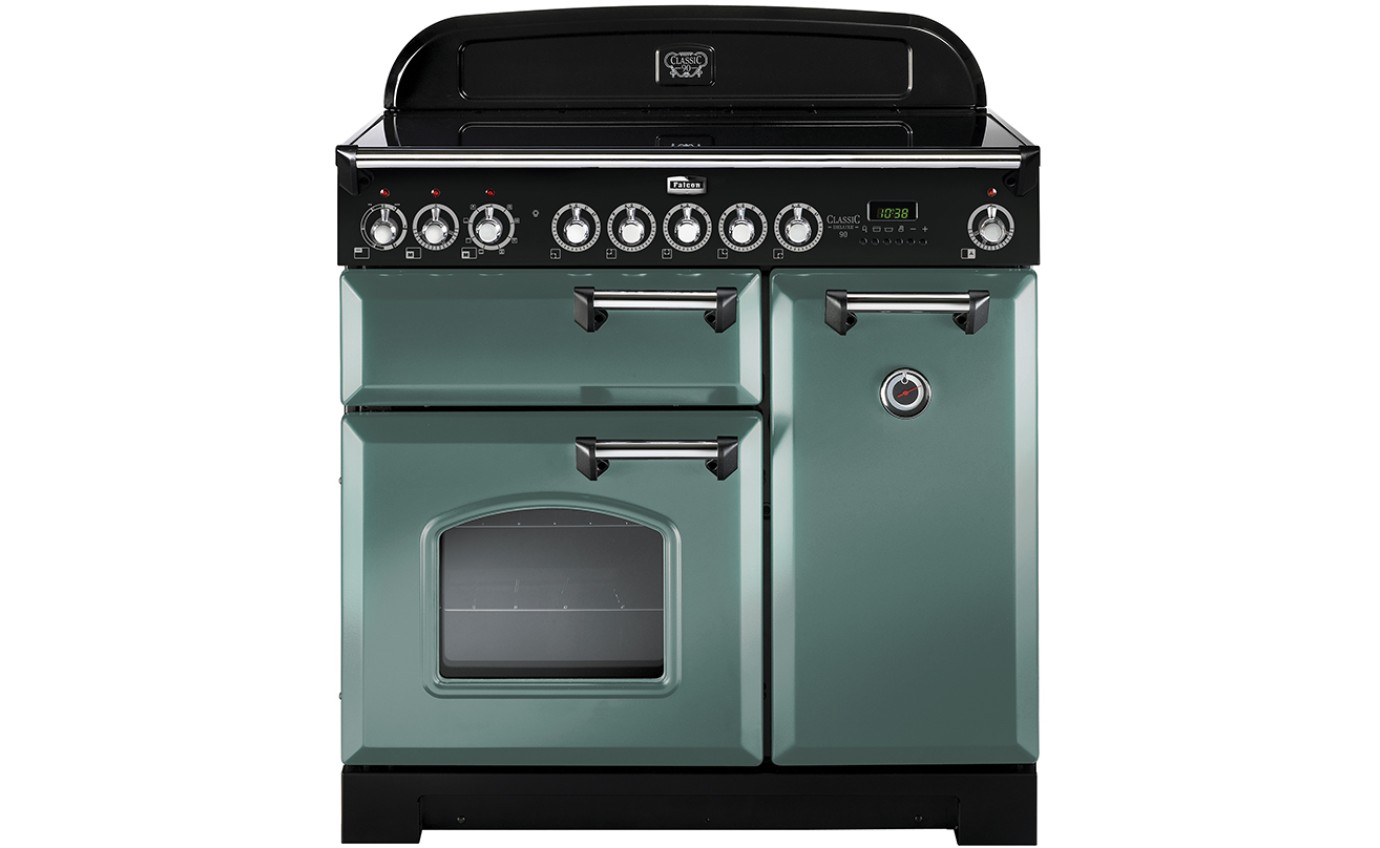 Falcon Classic Deluxe 90cm Induction Cooker Mineral Green / Chrome CDL90EIMGCH