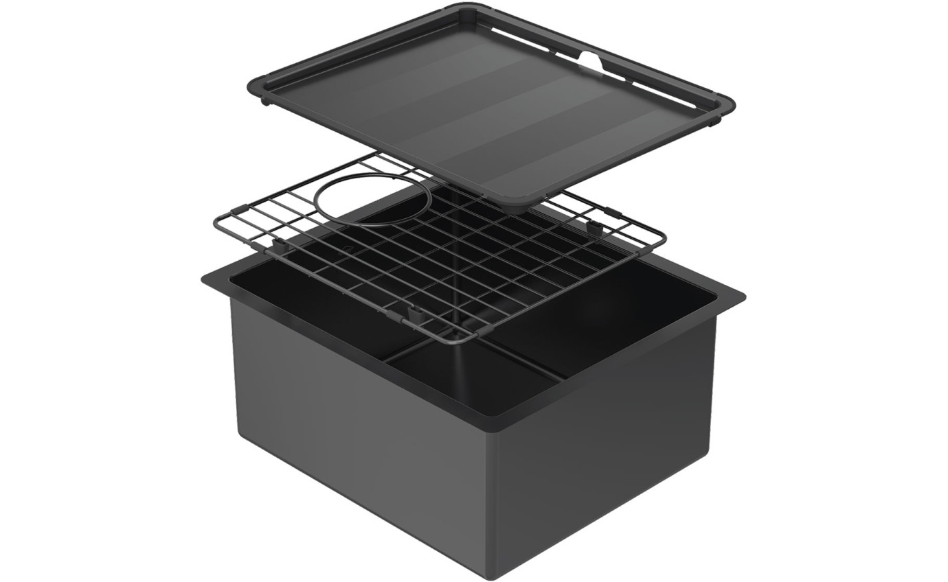 Abey Square Bowl Black Pearl CR340B
