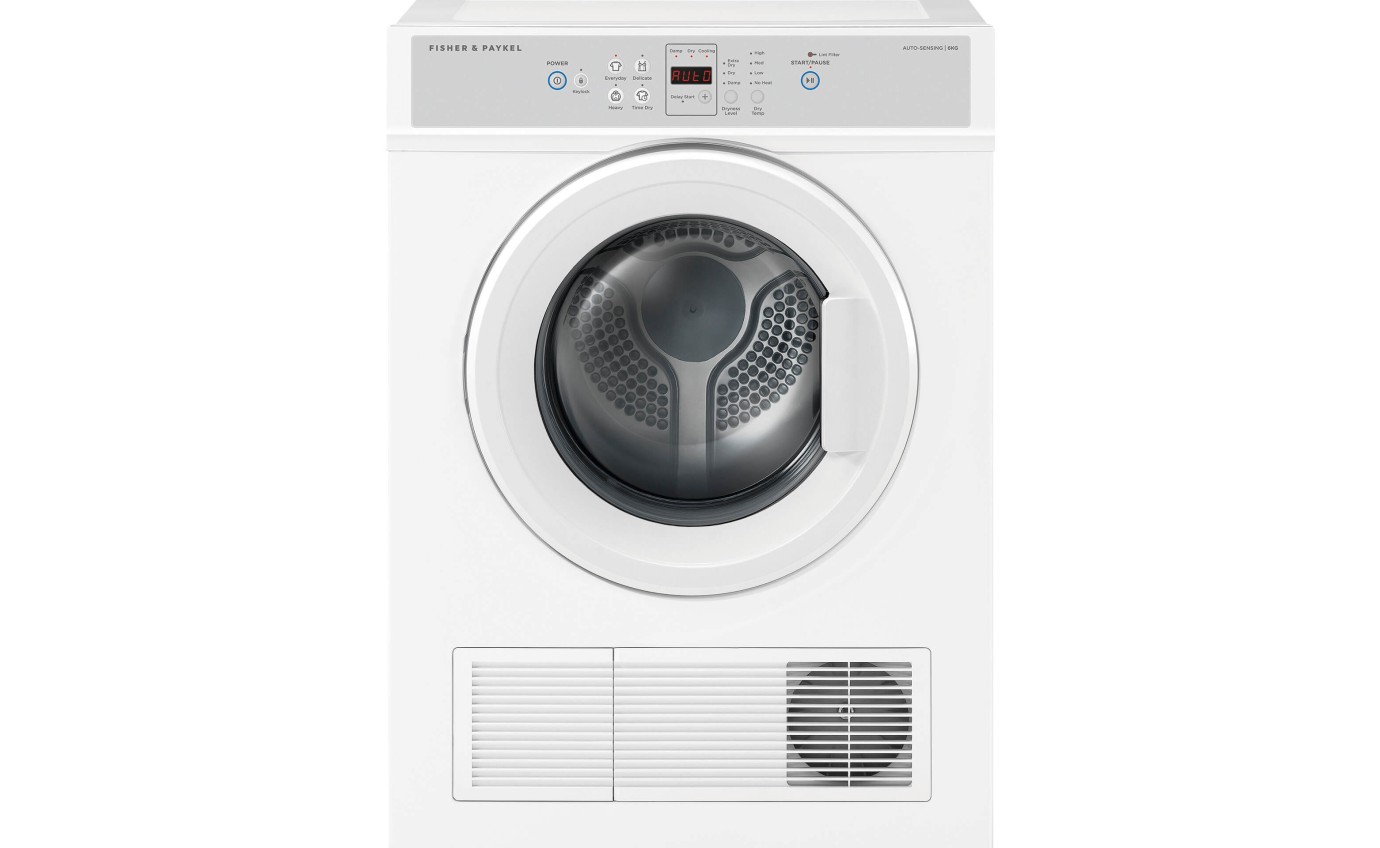 Fisher & Paykel 6kg Series 3 Vented Dryer, Auto Sensing, Full Reverse Tumbling DE6060M2