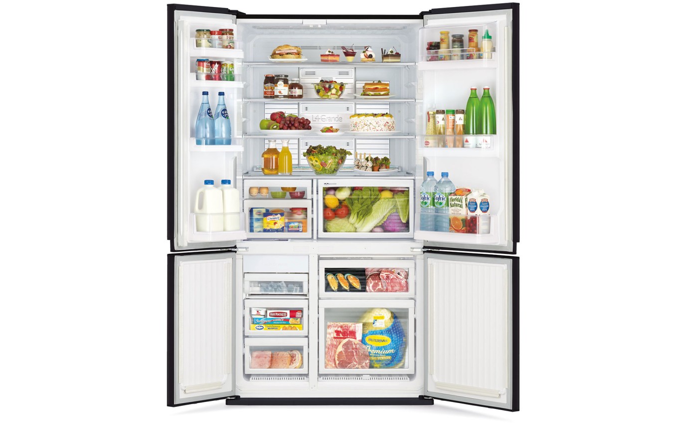 Mitsubishi 635L French Door Fridge (Brilliant Black) MRLA635ERGBKA