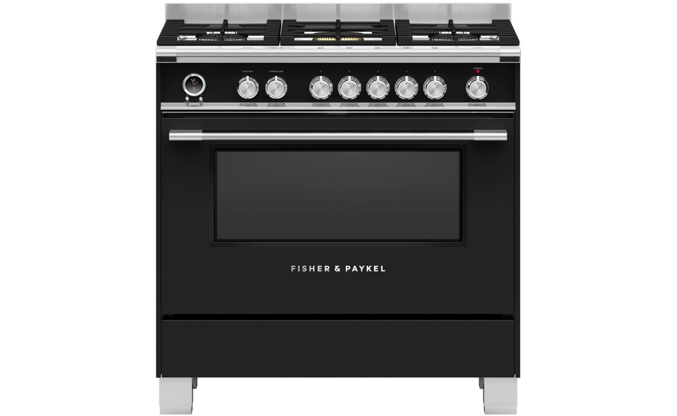 Fisher & Paykel 90cm Series 9 Classic 5 Burner Dual Fuel Pyrolytic Cooker OR90SCG6B1