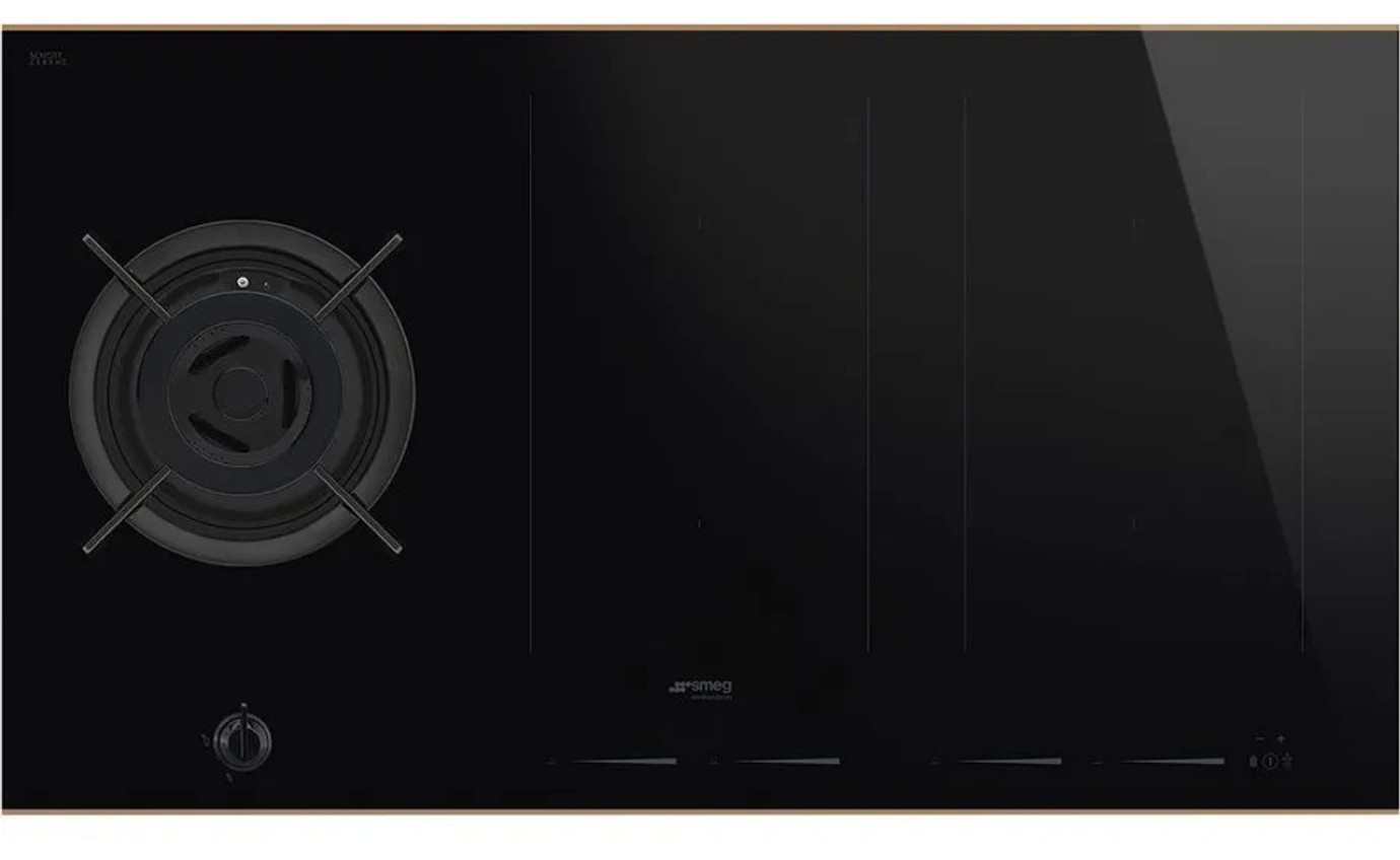 Smeg 90cm Dolce Stil Novo Induction Combi Cooktop with Gas Burner - Copper SAIG6954R