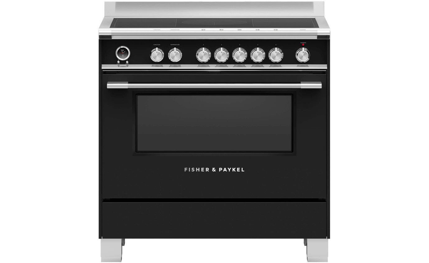 Fisher & Paykel 90cm Series 9 Classic 5 Zone Induction Pyrolytic Cooker, 2 SmartZones OR90SCI6B1