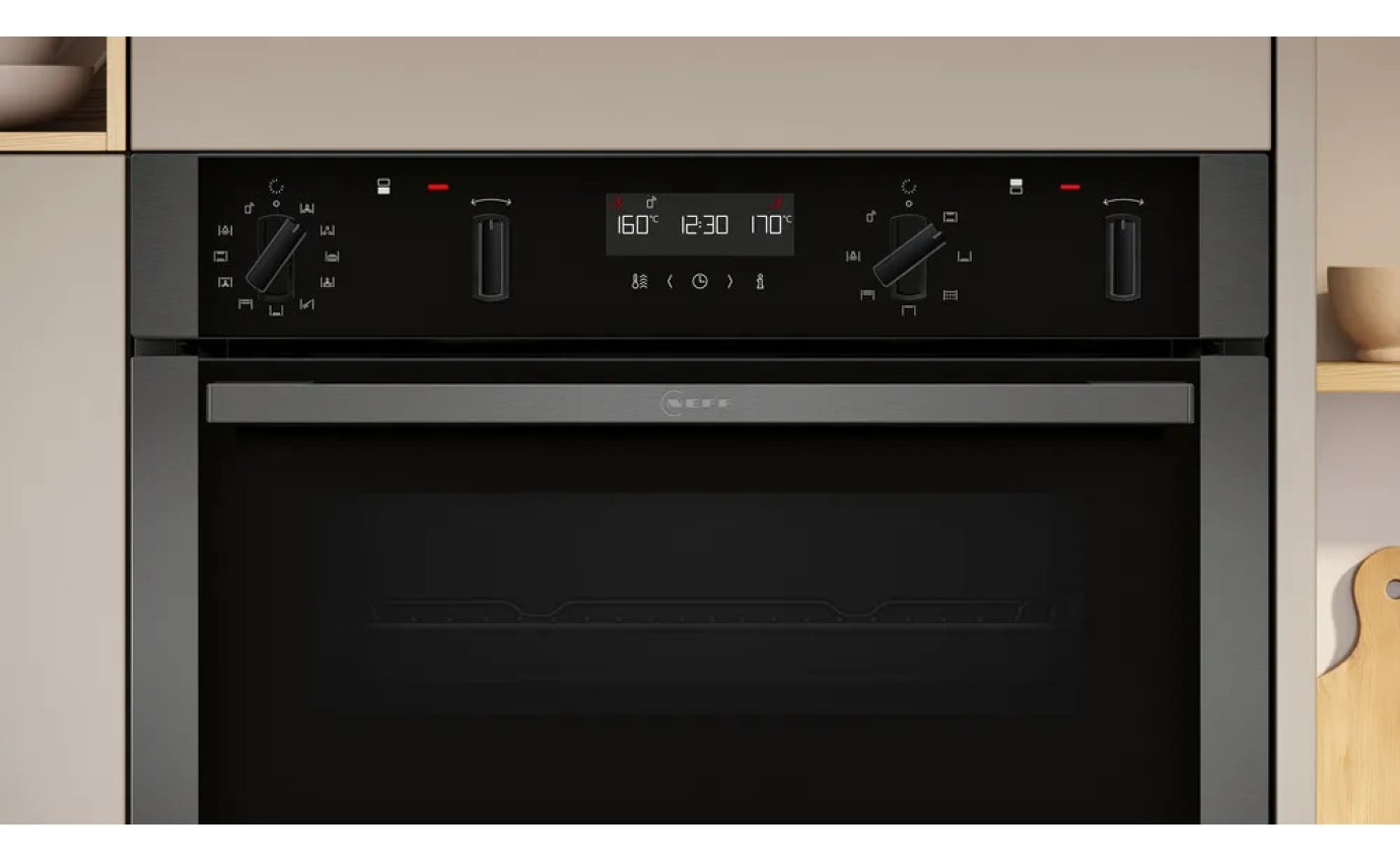 Neff 60cm N 50 Pyrolytic Double Oven - Graphite Grey U2ACH7AG7A