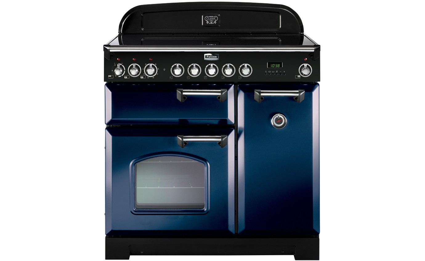Falcon Classic Deluxe 90cm Induction Cooker Royal Blue / Chrome CDL90EIRBCH