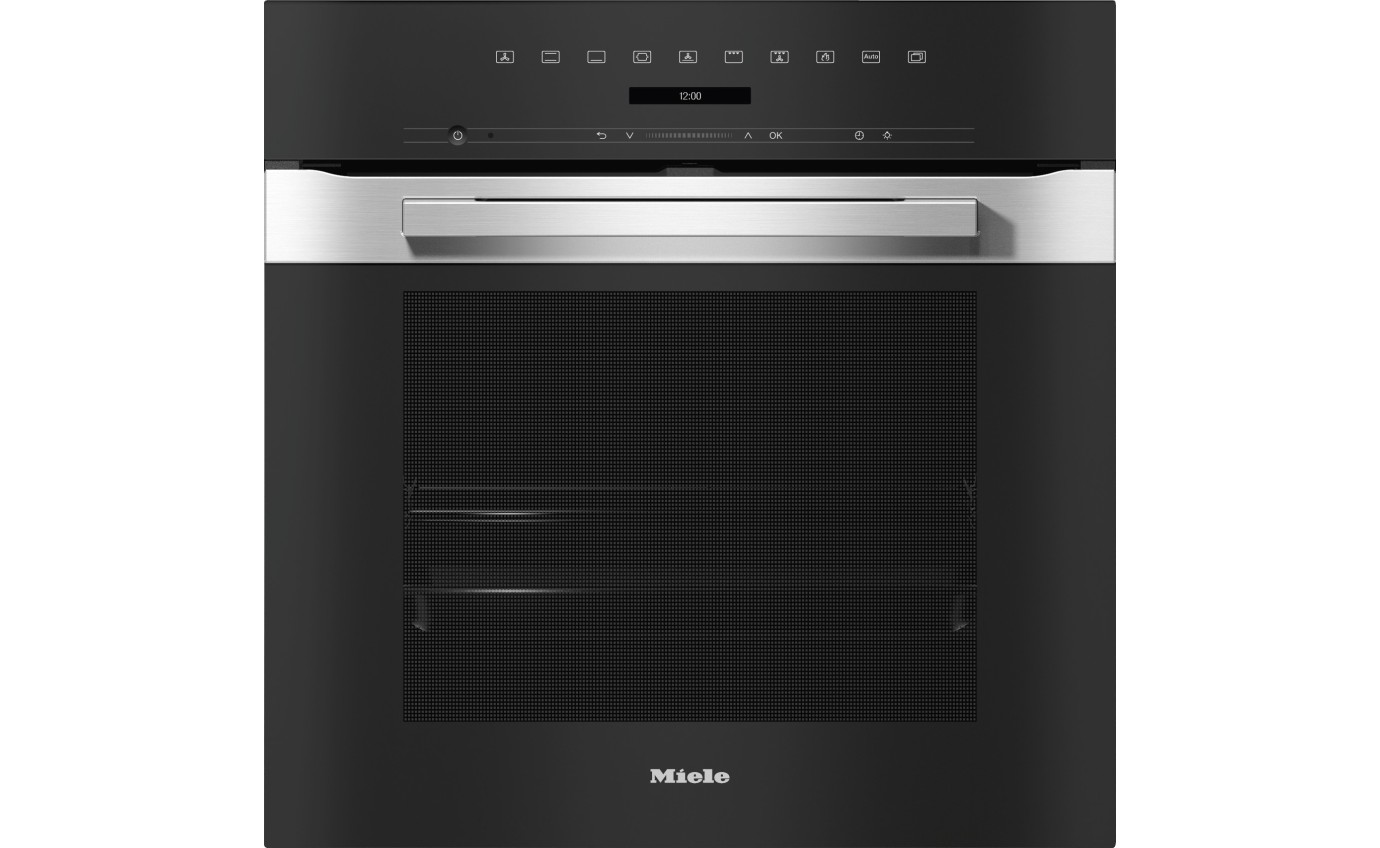 Miele 60cm PureLine Pyrolytic Convection Oven - Clean Steel H7260BPCS