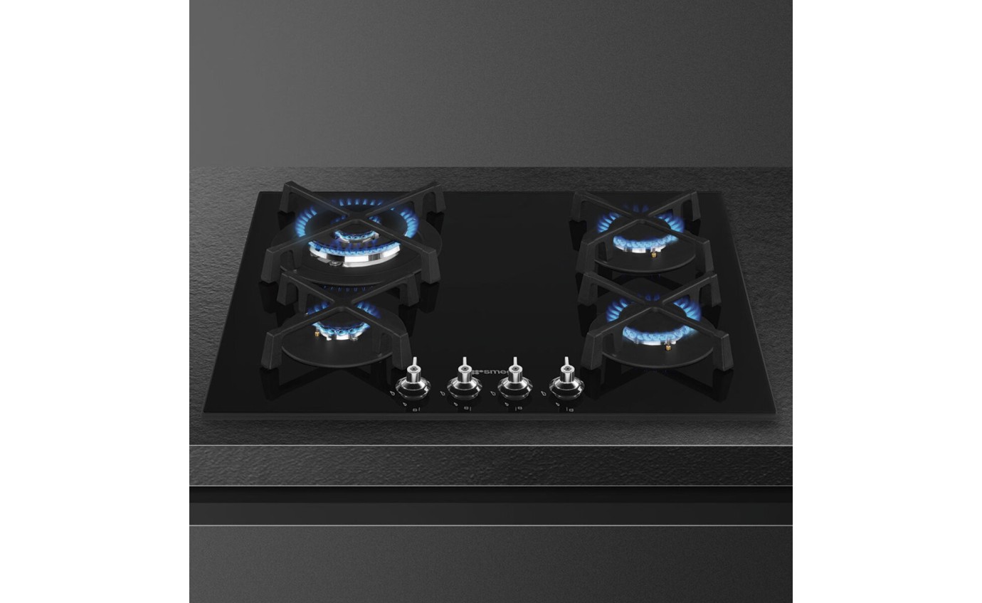 Smeg 60CM Classic Gas on Tempered Glass Cooktop PV364NAU