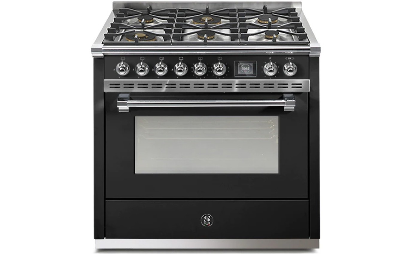 Steel 90cm Upright Cooker AQ9S6WBAC