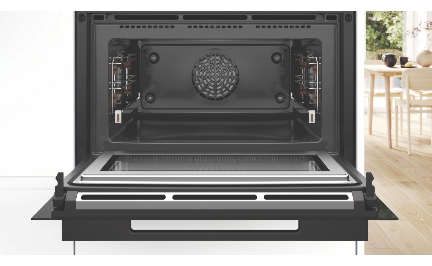 Bosch Series 8 Accentline Built-In Compact Oven with Microwave Function Black CMG978NB1A