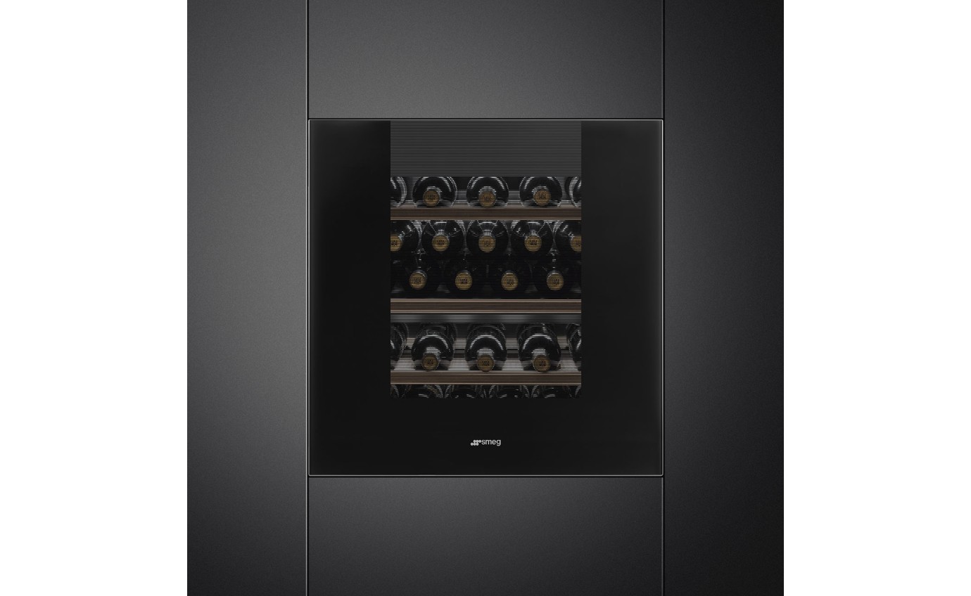 Smeg 60cm Linea Built-in Wine Cooler (Midnight Black) CVI129B3