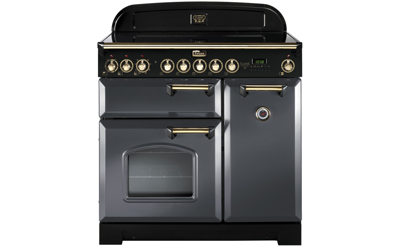 Falcon Classic Deluxe 90cm Induction Cooker Slate / Brass CDL90EISLBR