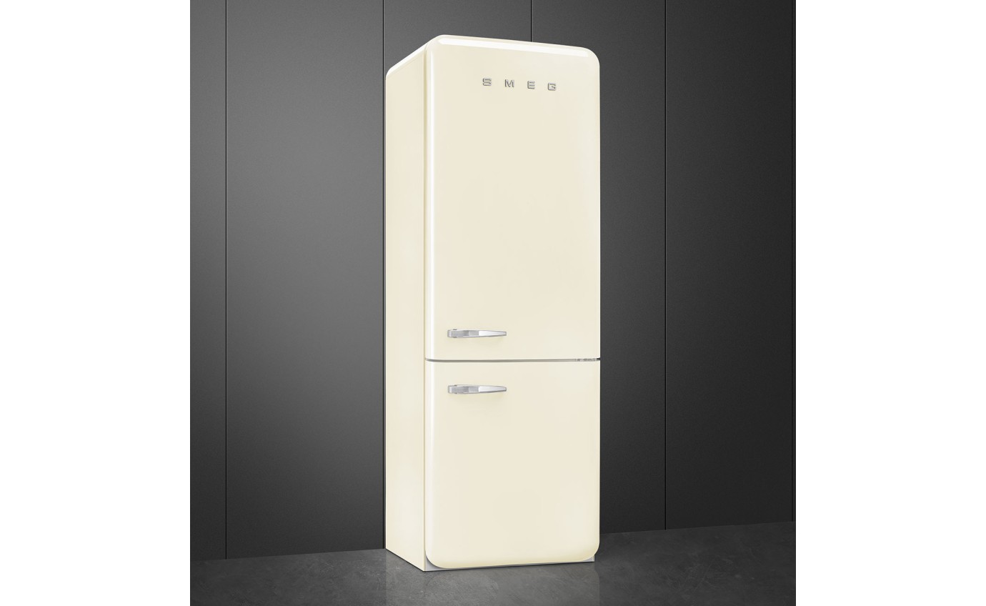 Smeg 481L 50s Style Retro Bottom Mount Fridge (Cream) FAB38RCR5AU