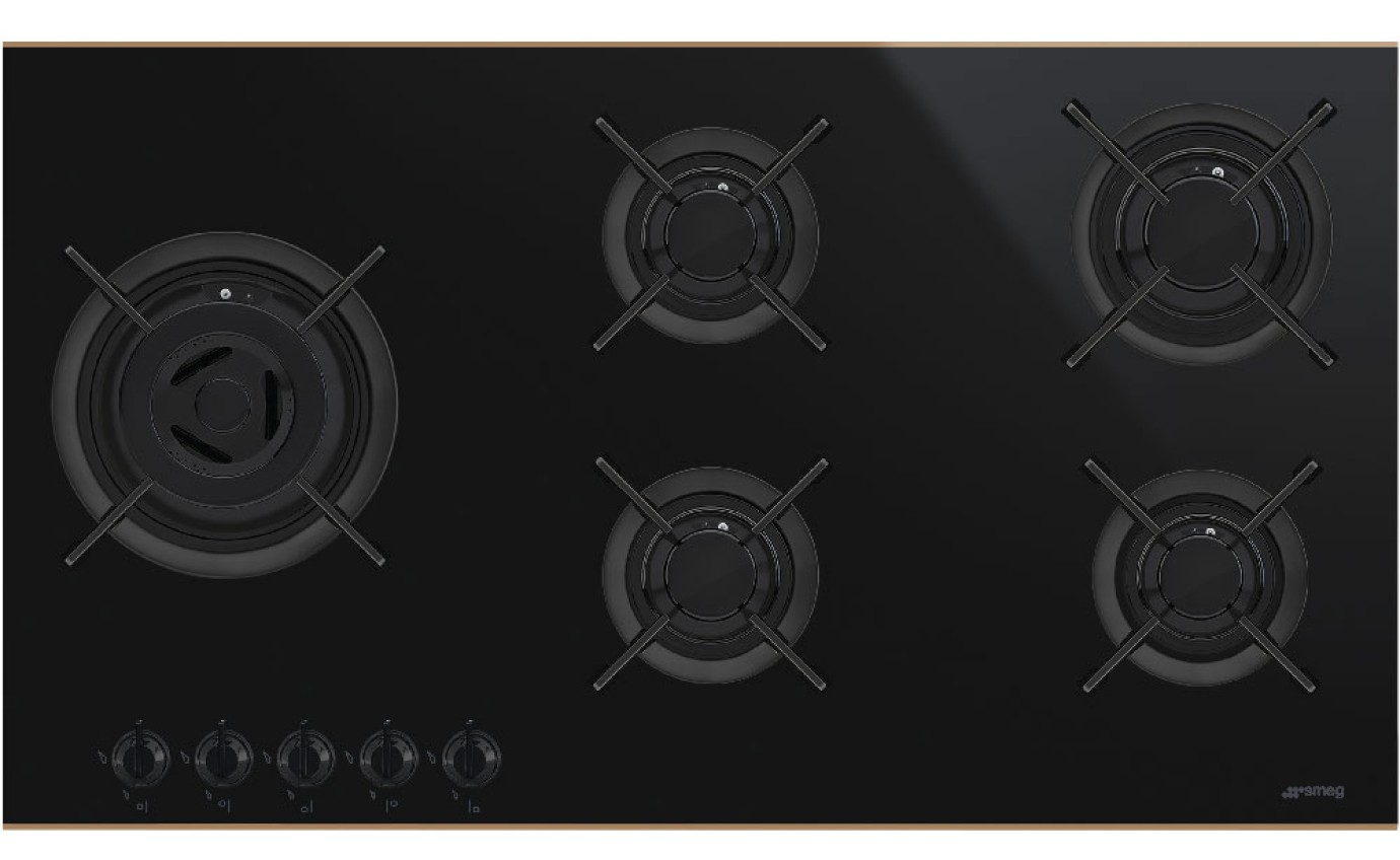 Smeg 90cm Dolce Stil Novo Gas Cooktop PV695LCNRAU