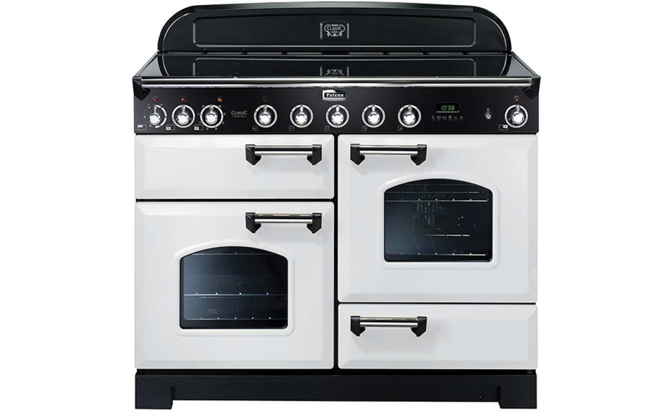 Falcon Classic 110cm Induction Range Cooker White / Chrome CDL110EIWHCH