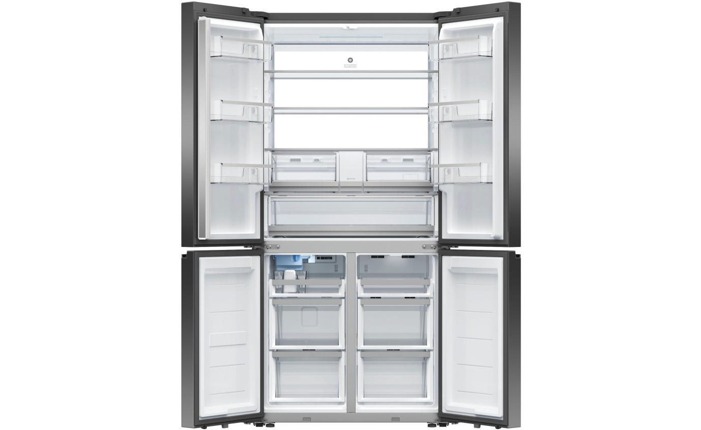Fisher & Paykel 690L Series 7 Quad Door Refrigerator Freezer, Ice & Water RF730QNUVB1