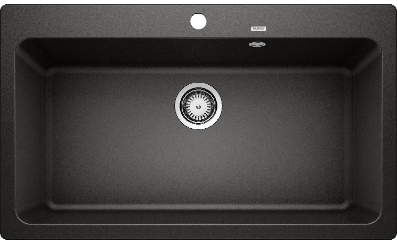 Blanco NAYA XL 9 Single Bowl Inset Sink (Black) NAYAXL9BK5