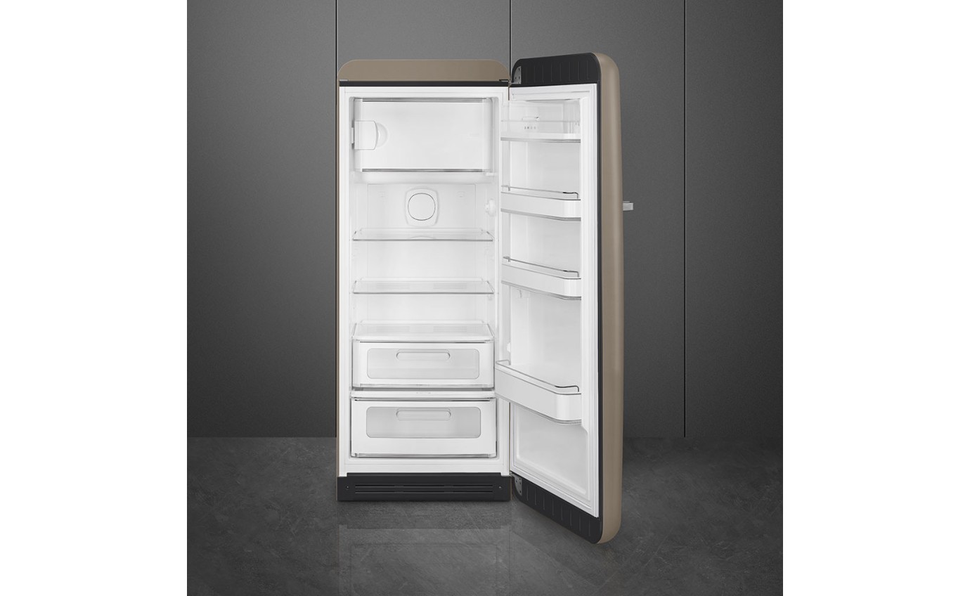 Smeg 270L 50s Style Retro Single Door Fridge (Taupe) FAB28RDTP5