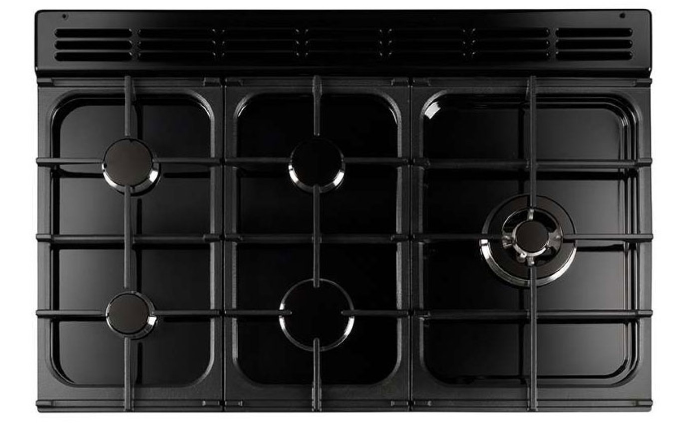 Falcon Classic Deluxe 90cm Dual Fuel Upright Cooker Stone Blue / Chrome CDL90DFSBCH