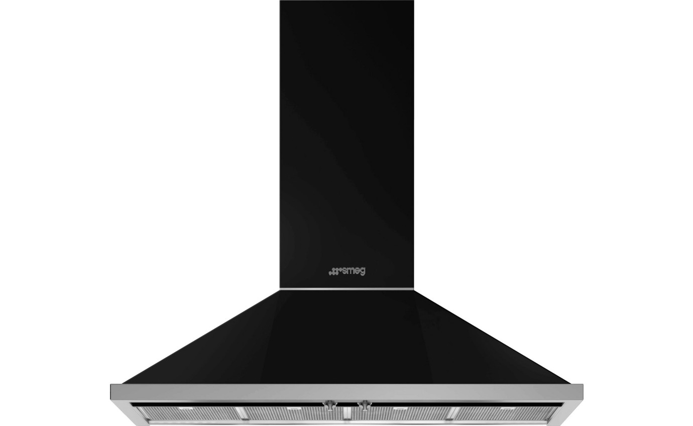 Smeg 120CM Portofino Wallmount Rangehood KPFA12BL