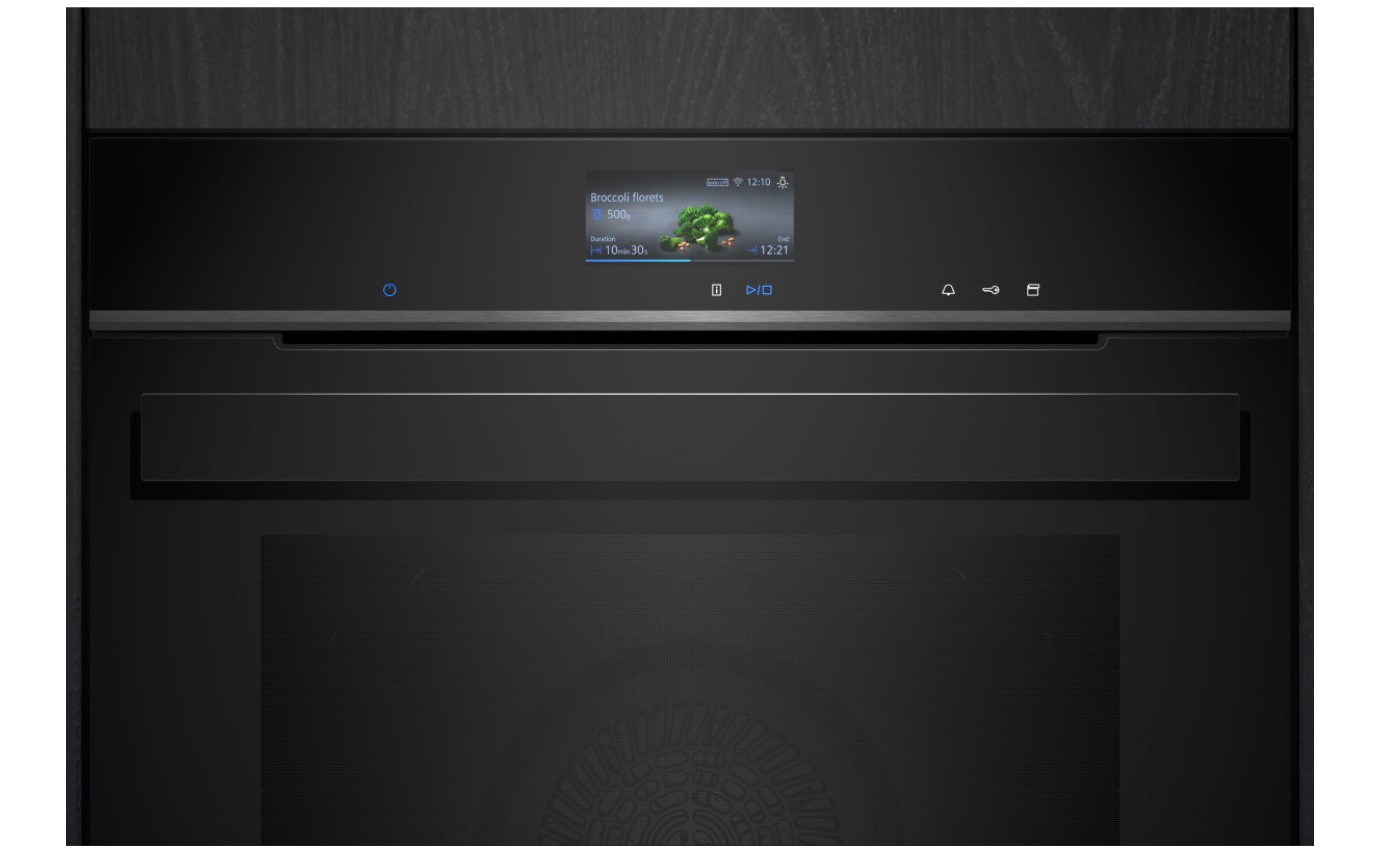 Siemens iQ700 StudioLine Pyrolytic 60cm Built-In Oven with PulseSteam Function HR976GMB1A