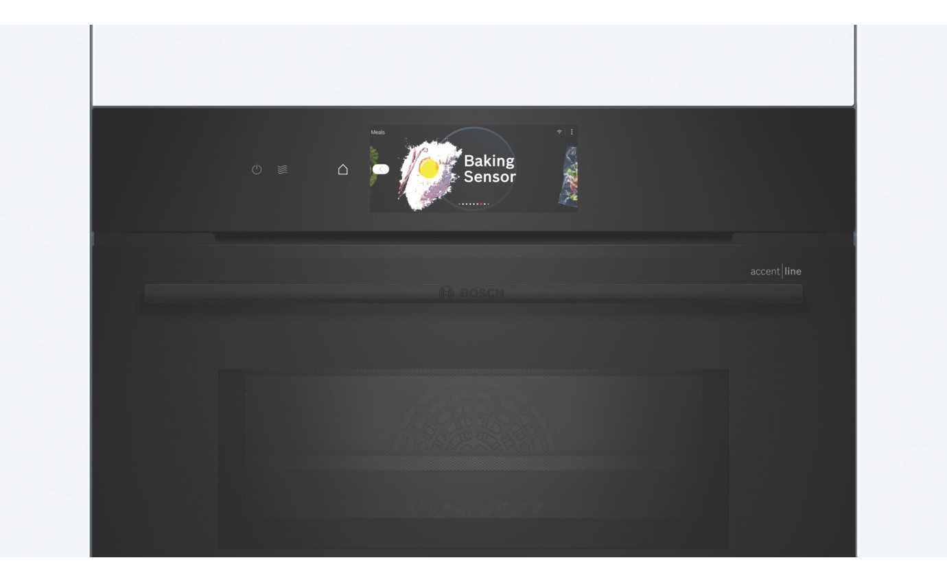 Bosch Series 8 Accentline Built-In Compact Oven with Microwave Function Black CMG978NB1A