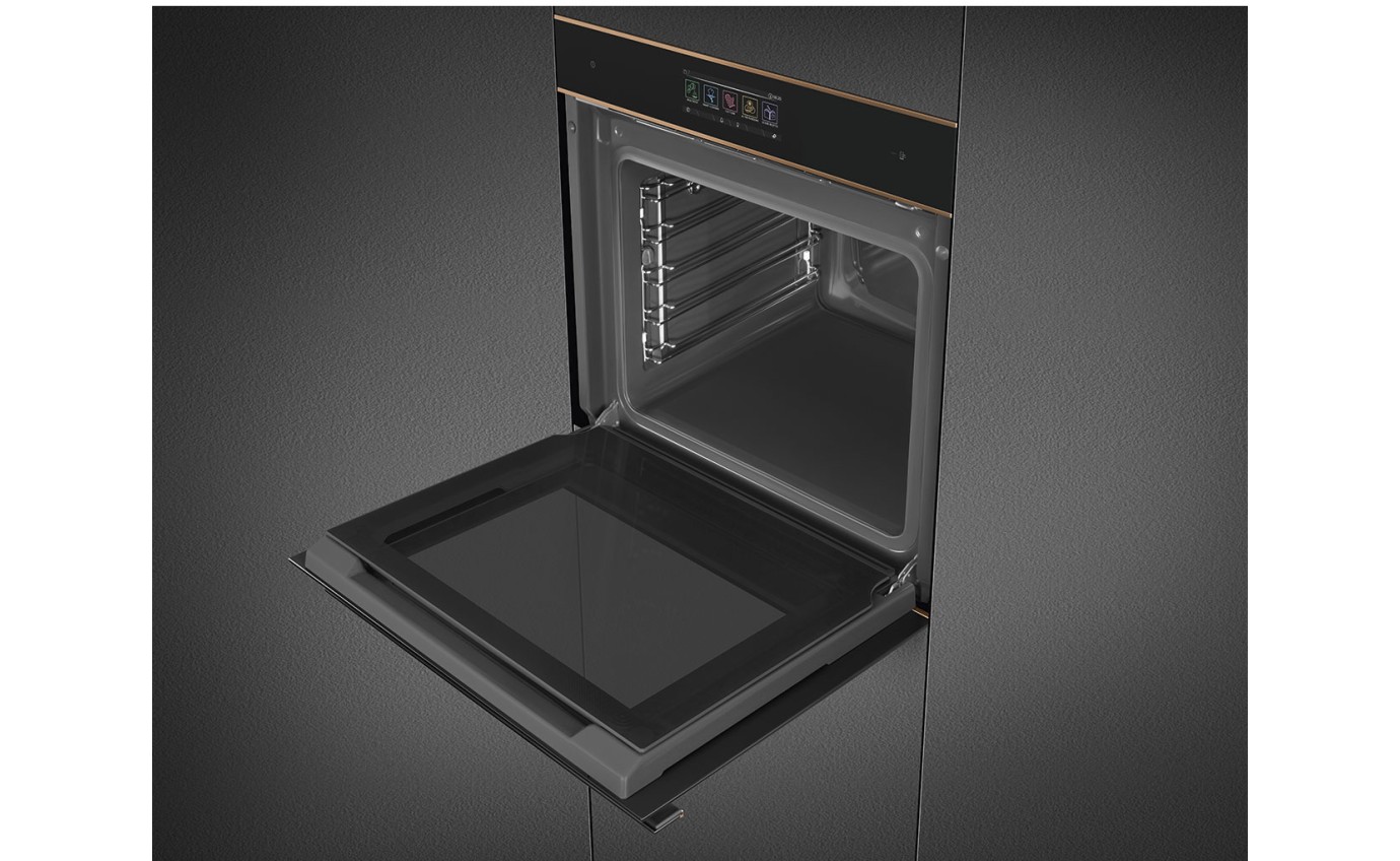 Smeg 60cm Dolce Stil Novo Steam100 Pro Oven (Black) SOA6606WS4PNR