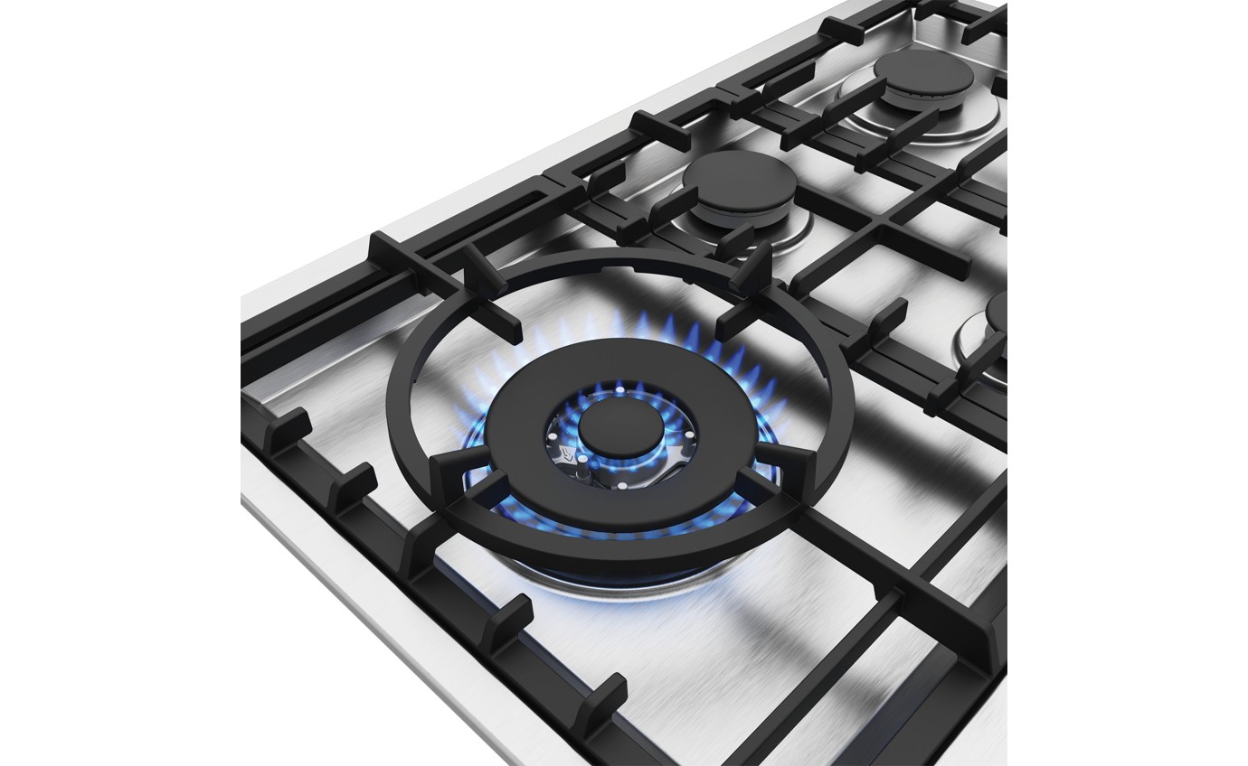 AEG 75cm 5 Burner Gas Cooktop HG75FXB