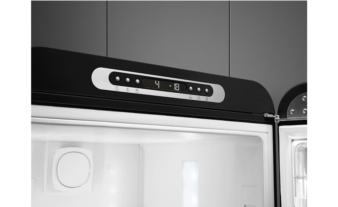 Smeg 331L 50s Style Retro Bottom Mount Fridge (Black) FAB32RBL5AU