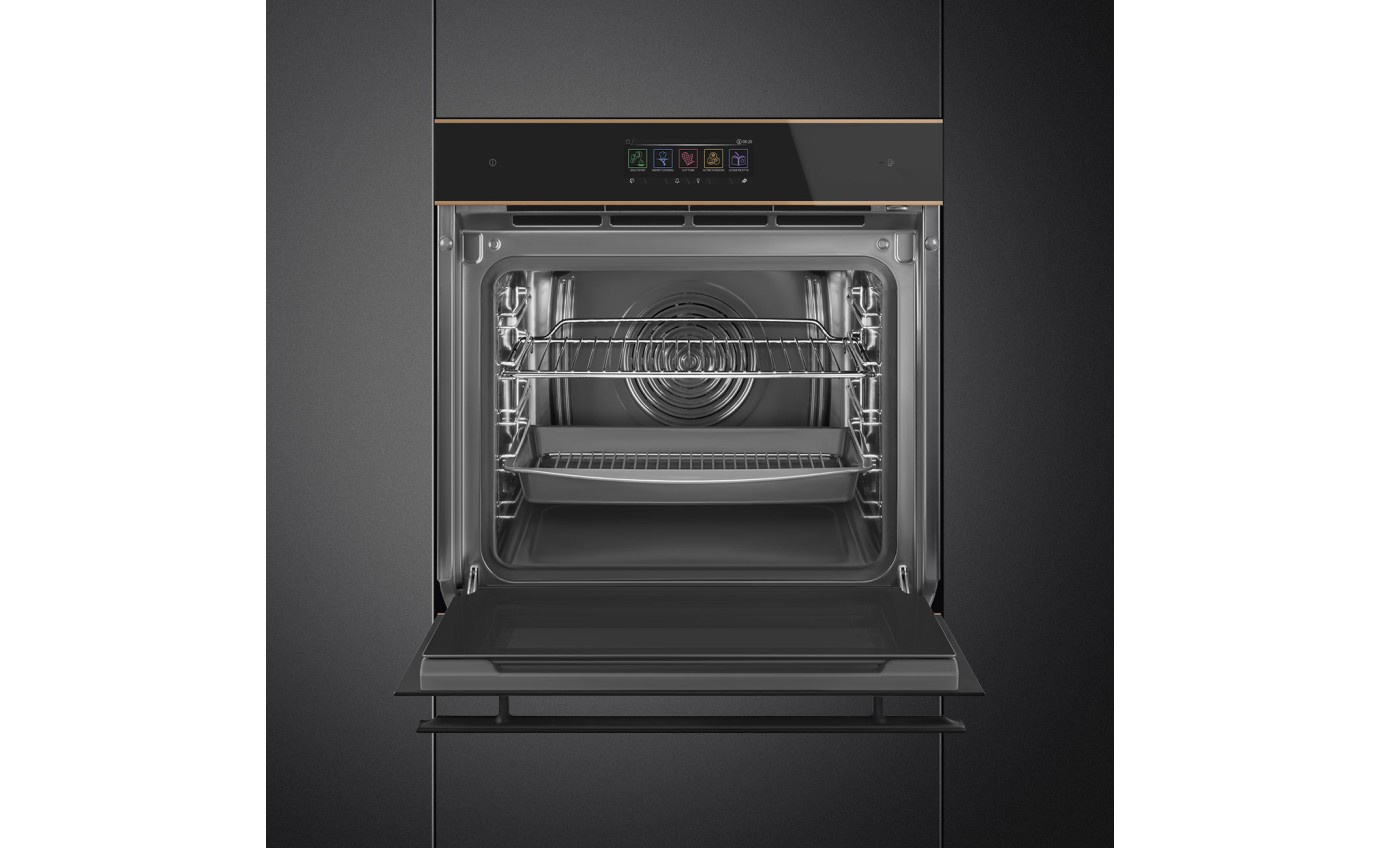 Smeg 60cm Dolce Stil Novo Steam100 Pro Oven (Black) SOA6606WS4PNR